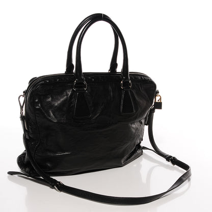 Prada Nappa Antique Satchel Nero Black 3 of 11