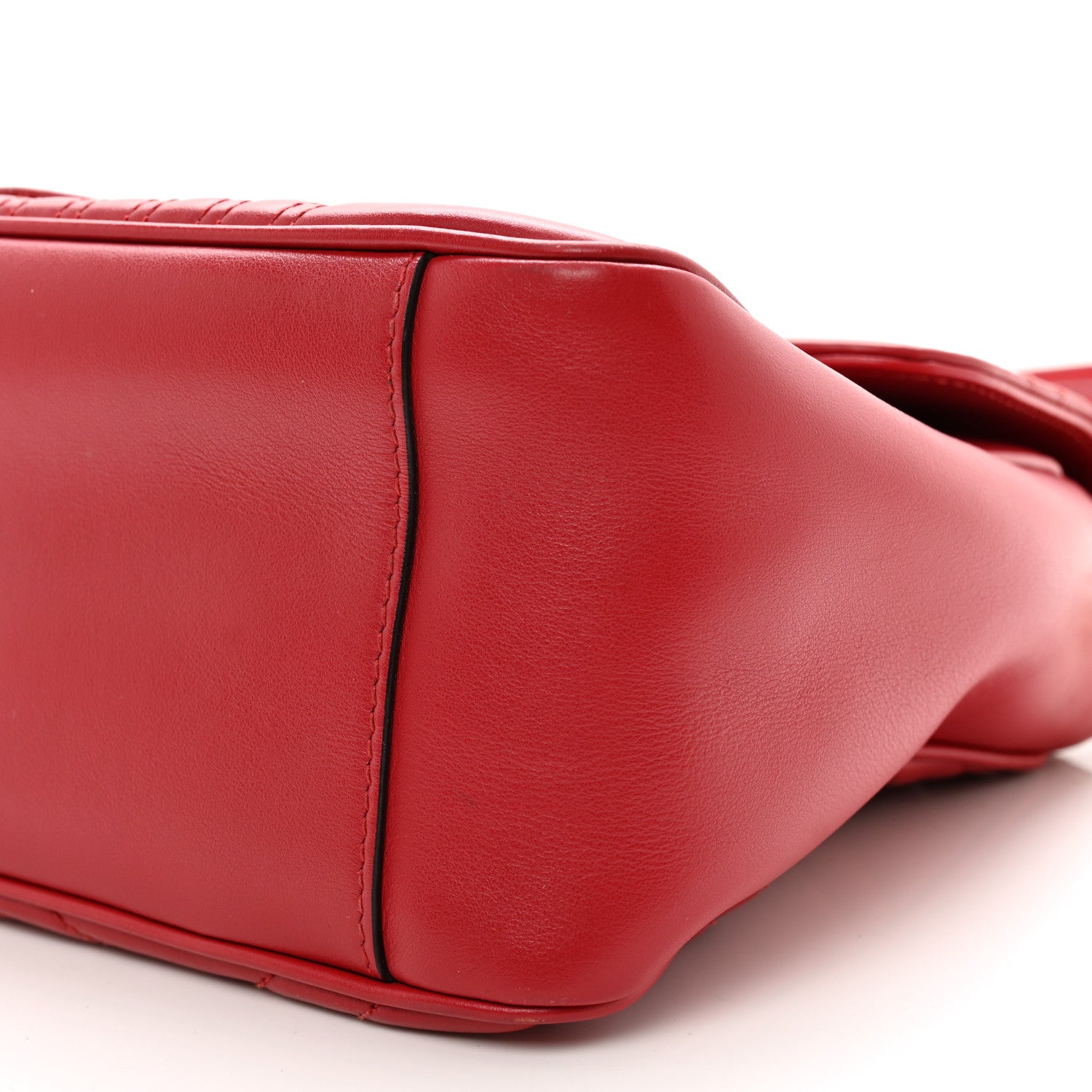 Gucci Calfskin Matelasse Small GG Marmont Top Handle Shoulder Bag Hibiscus Red 11 of 11