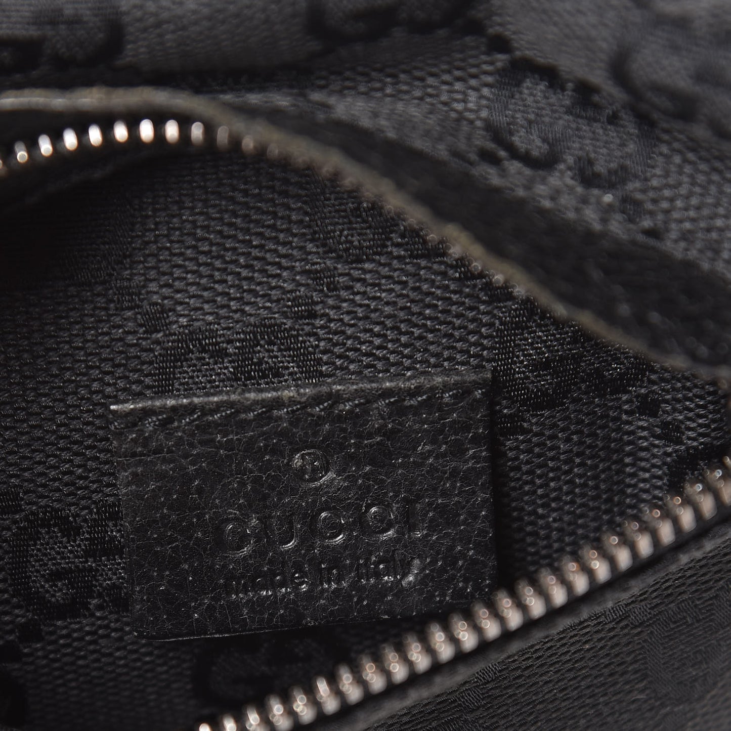 GG Monogram Double Pocket Belt Bag Black