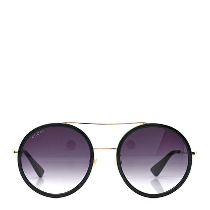Gucci Metal Round Frame Sunglasses GG0061S Black 2 of 8