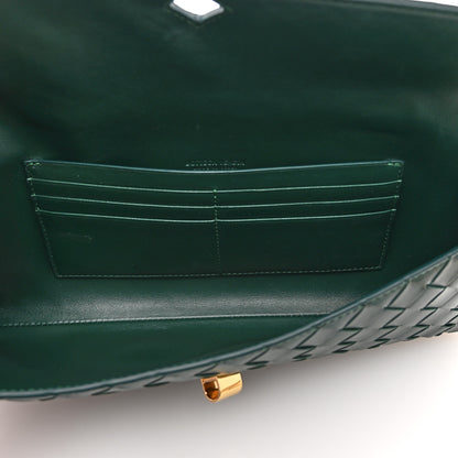 Bottega Veneta Nappa Intrecciato Long Andiamo Top Handle Clutch Emerald Green 5 of 7
