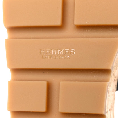 Hermes Calfskin Cork Eze 30 Sandals 39 Black 8 of 10