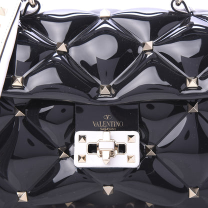 Valentino Garavani PVC Candystud Top Handle Bag Black White 10 of 10
