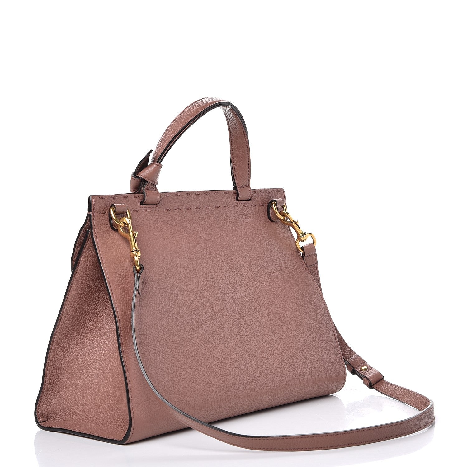 Gucci Calfskin Small GG Marmont Top Handle Bag Rosy Phard 3 of 12