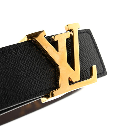 Louis Vuitton Calfskin Monogram 30mm LV Initiales Reversible Belt 85 34 Black 8 of 13