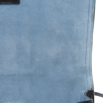 Prada Glace Calfskin Etiquette Flap Shoulder Bag Black 12 of 14