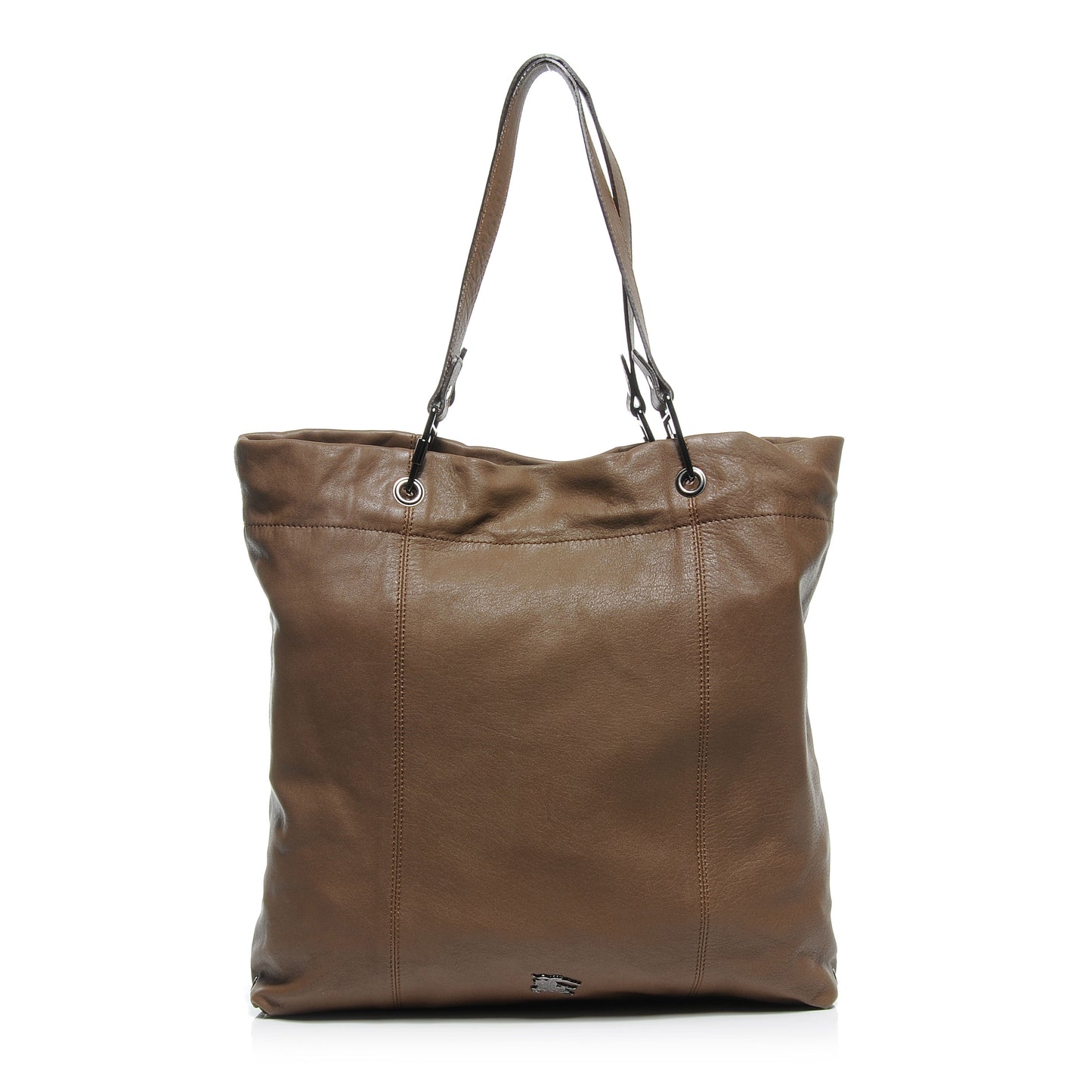 Leather Packable Tote Brown
