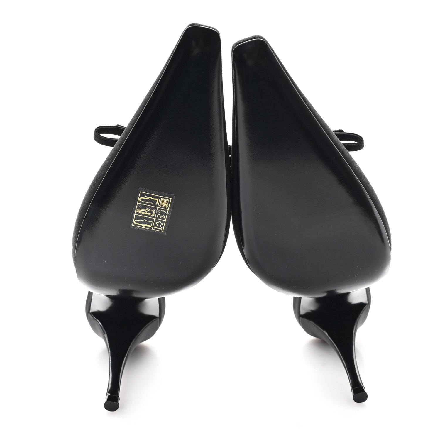 Saint Laurent Crepe De Chine Crystal Bow Slingback Pumps 41.5 Black 6 of 10