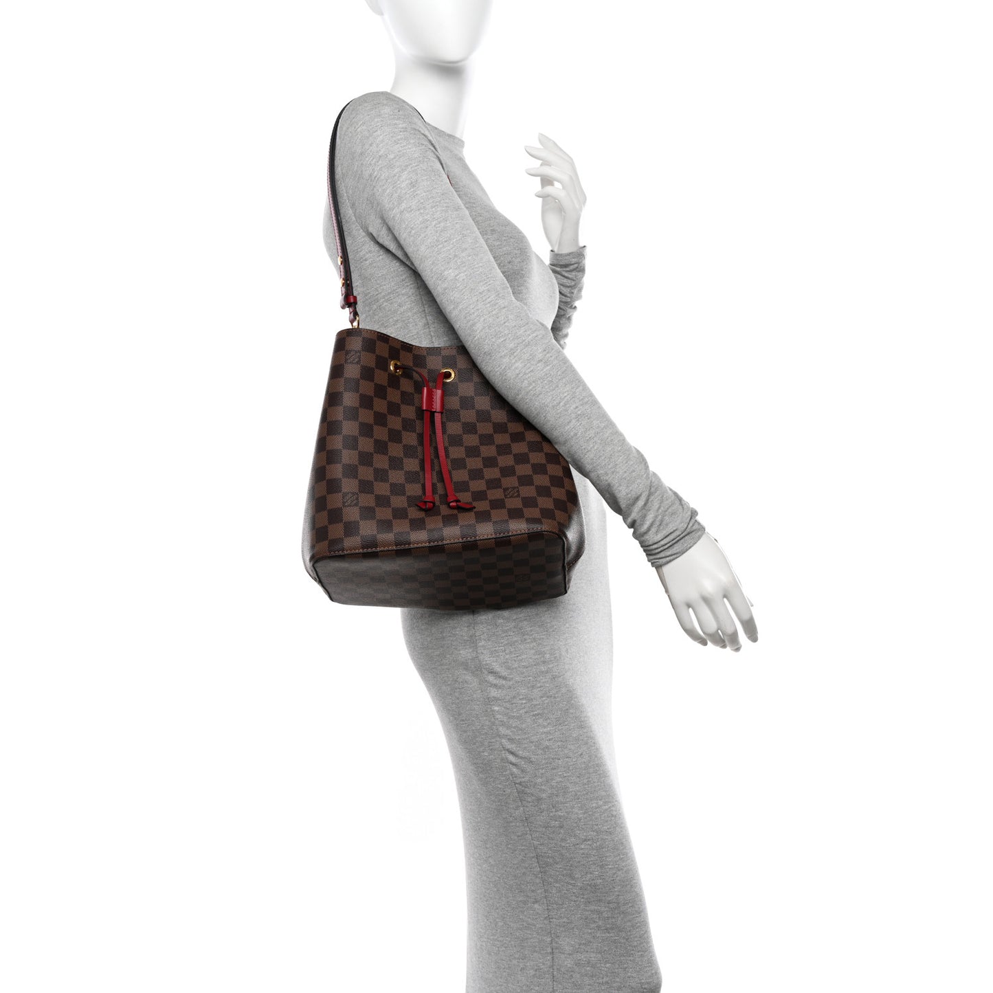 Damier Ebene Neonoe MM Cherry Berry