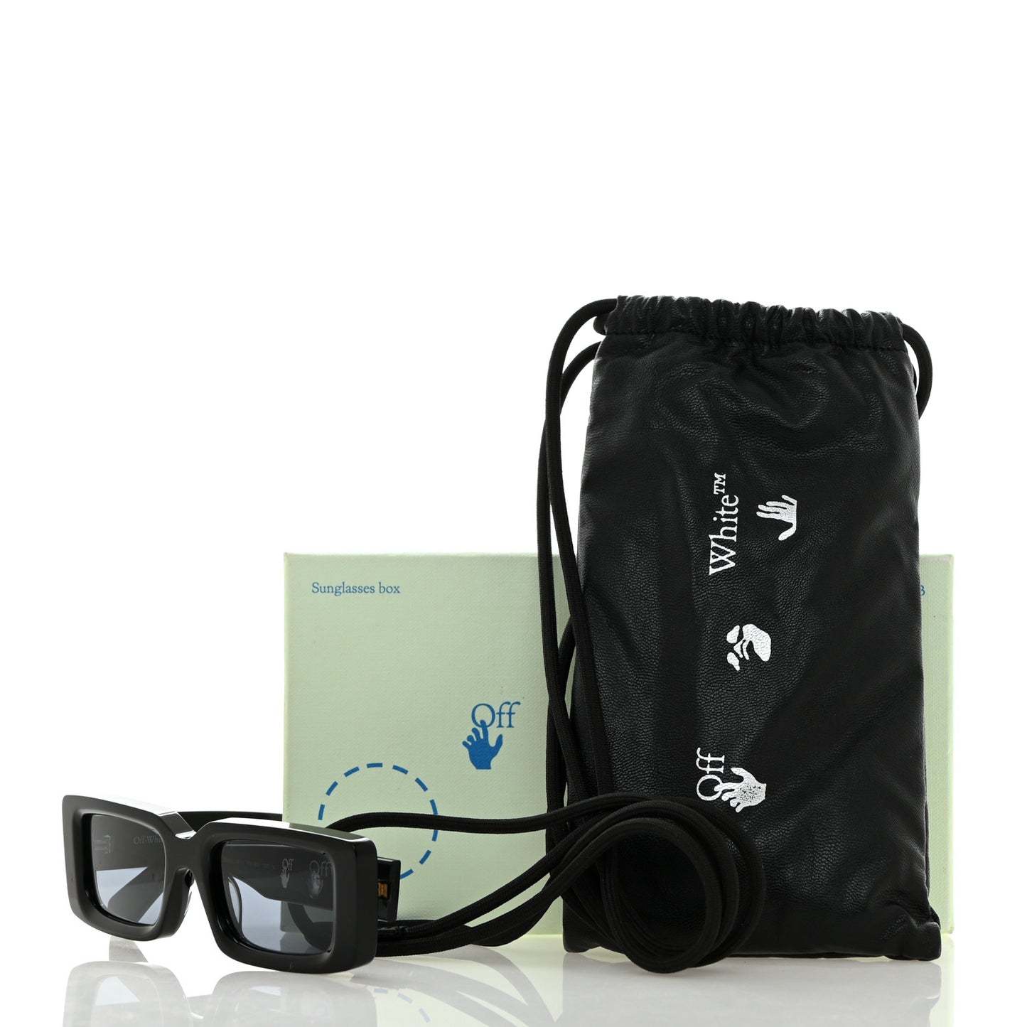Acetate Arthur Square Sunglasses OW40004U Black