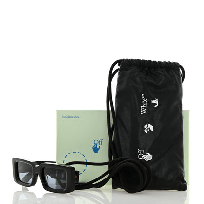 Off-White Acetate Arthur Square Sunglasses OW40004U Black 8 of 8