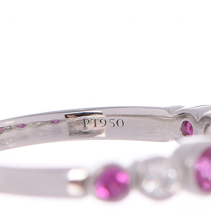 Tiffany Platinum Diamond Pink Sapphire Jazz Ring 50 5.25 6 of 7