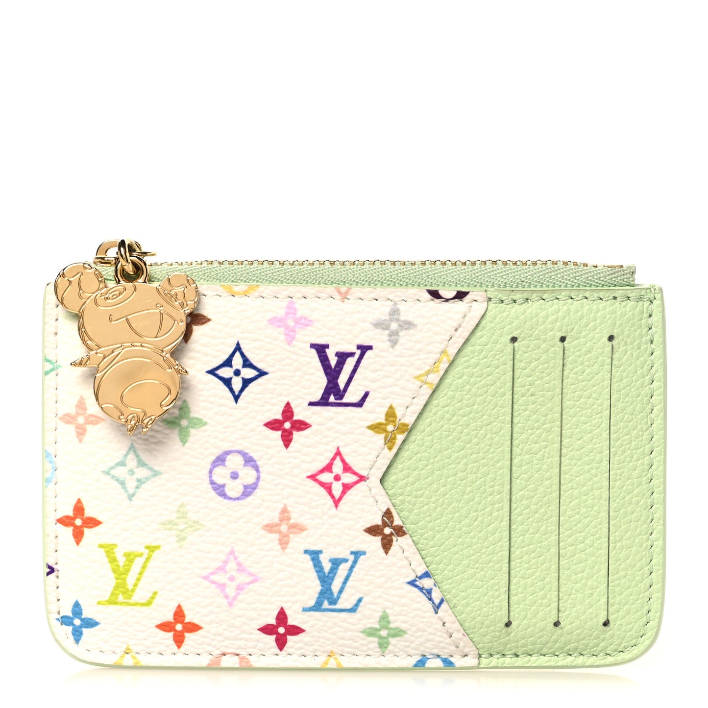 LV X TM Monogram Romy Card Holder Green Tea