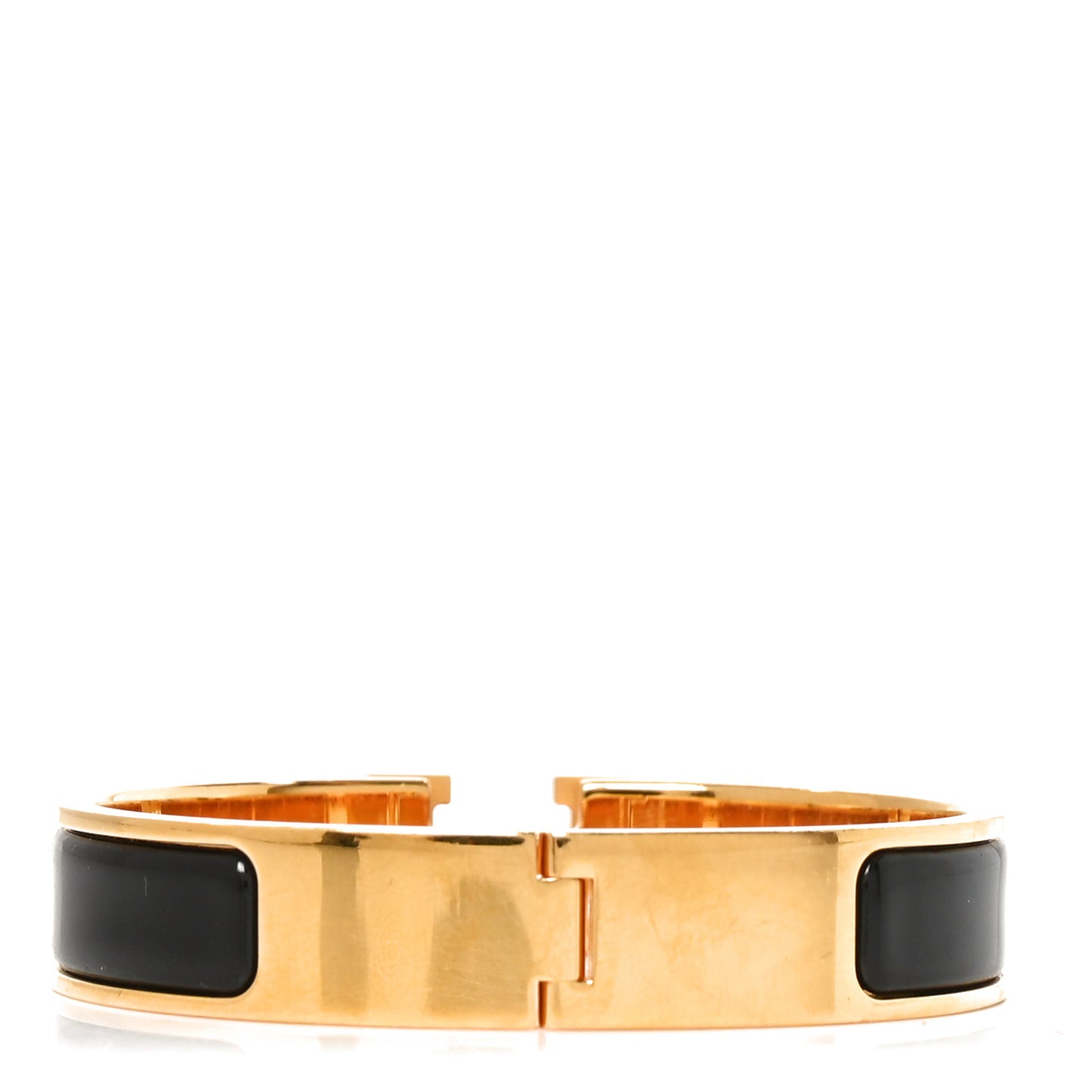 Enamel Narrow Clic Clac H Bracelet PM Black