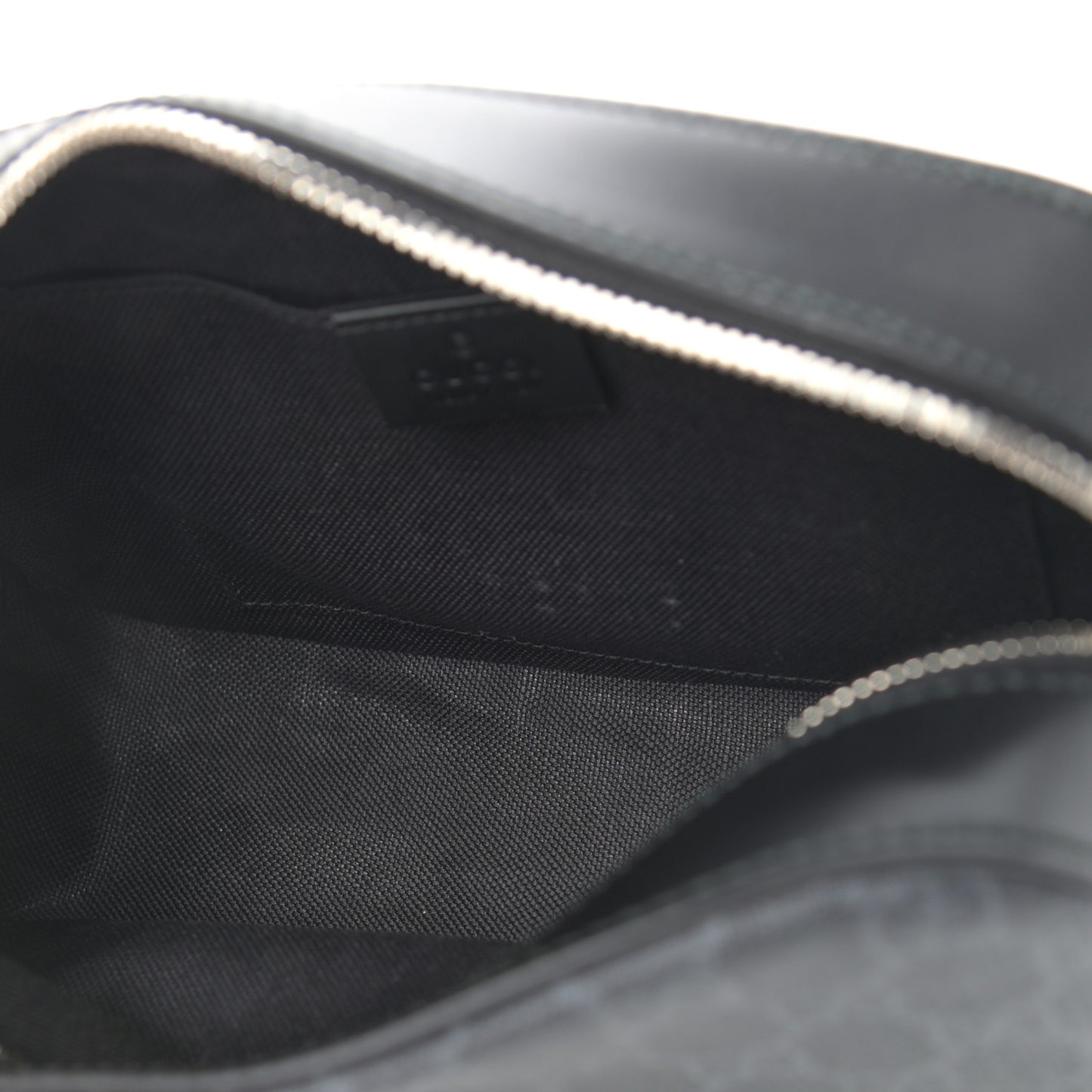 GG Supreme Monogram Web Shoulder Bag Black Grey