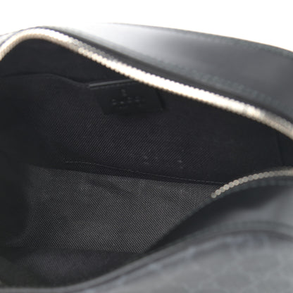 Gucci GG Supreme Monogram Web Shoulder Bag Black Grey 5 of 10