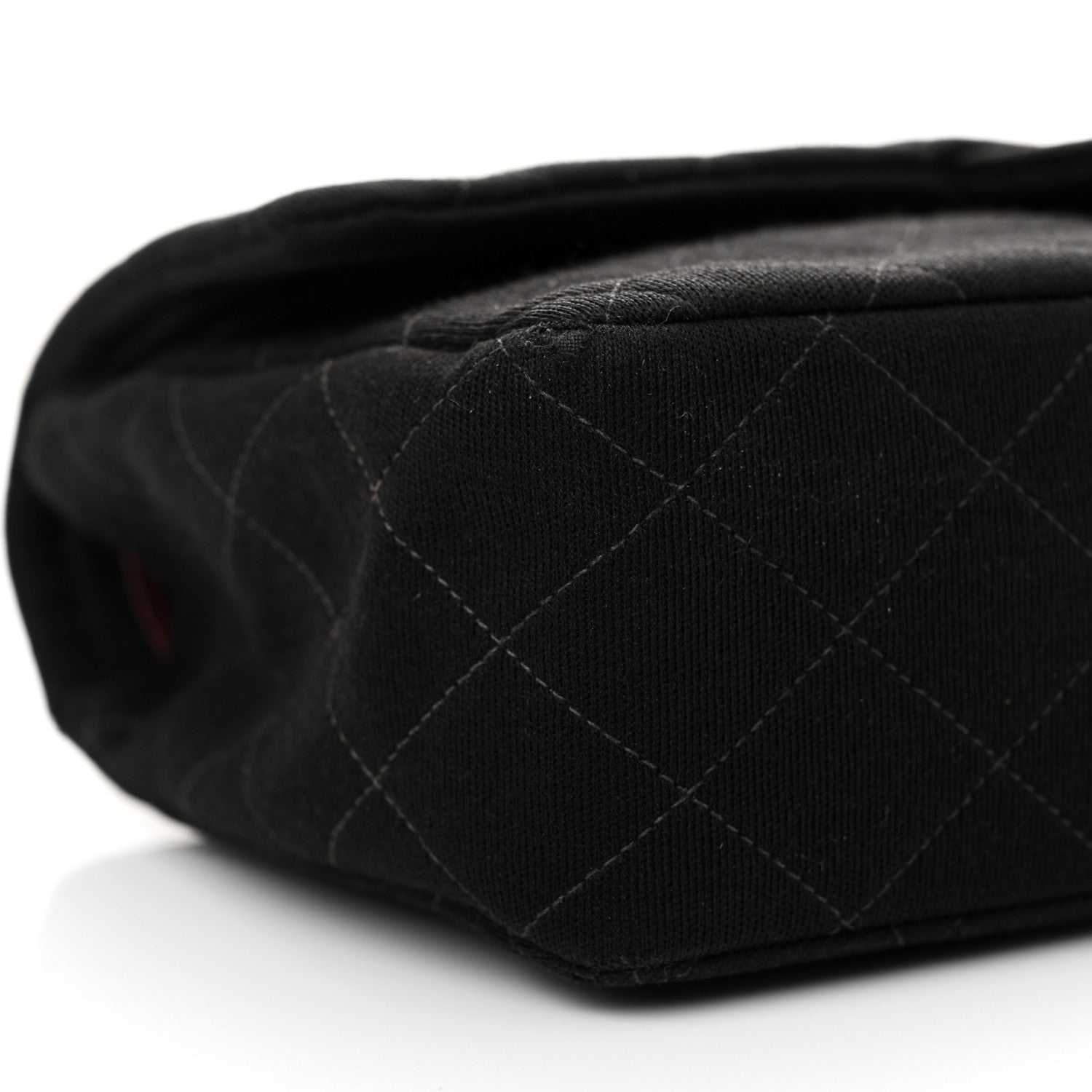 Chanel Jersey Quilted Medium Double Flap Black 9 of 23