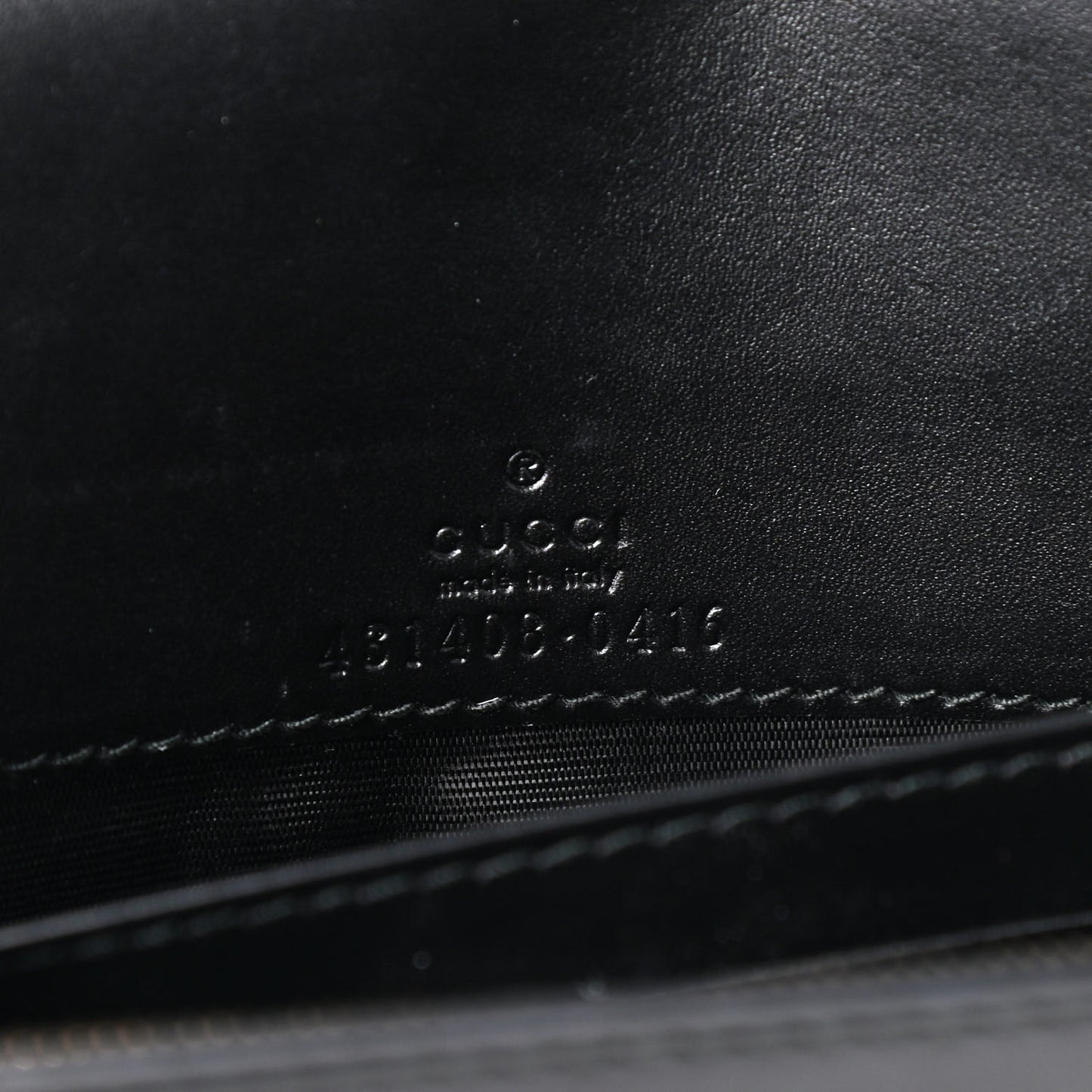 Guccissima Signature Bowy Chain Wallet Black