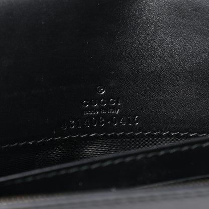 Gucci Guccissima Signature Bowy Chain Wallet Black 4 of 5