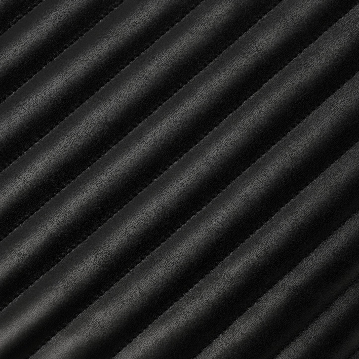 Smooth Calfskin Matelasse Chevron Large Monogram Shopping Bag Black