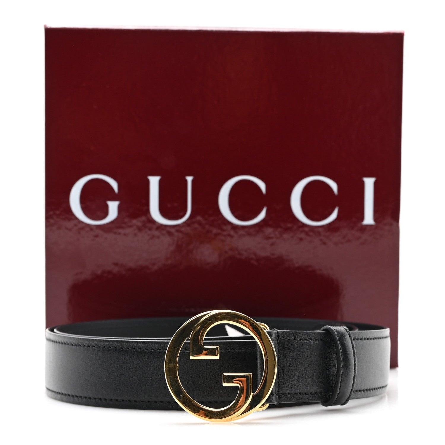 Gucci Ciny Lux Calfskin Blondie 30mm Belt 100 40 Black 5 of 5