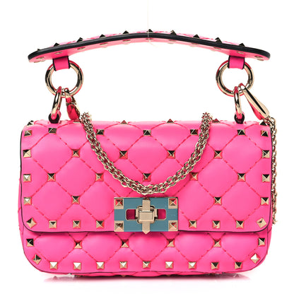 Valentino Garavani Calfskin Mini Rockstud Spike Shoulder Bag Azalea 1 of 8