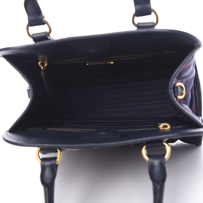 Prada Saffiano Tessuto Nylon Impunturato Quilted Shopper Baltico Fuoco 4 of 8