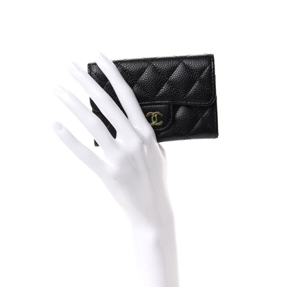 Chanel Caviar Quilted Flap Card Holder Black 2 of 9
