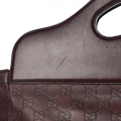Gucci Guccissima Large Punch Top Handle Tote Dark Brown 11 of 15