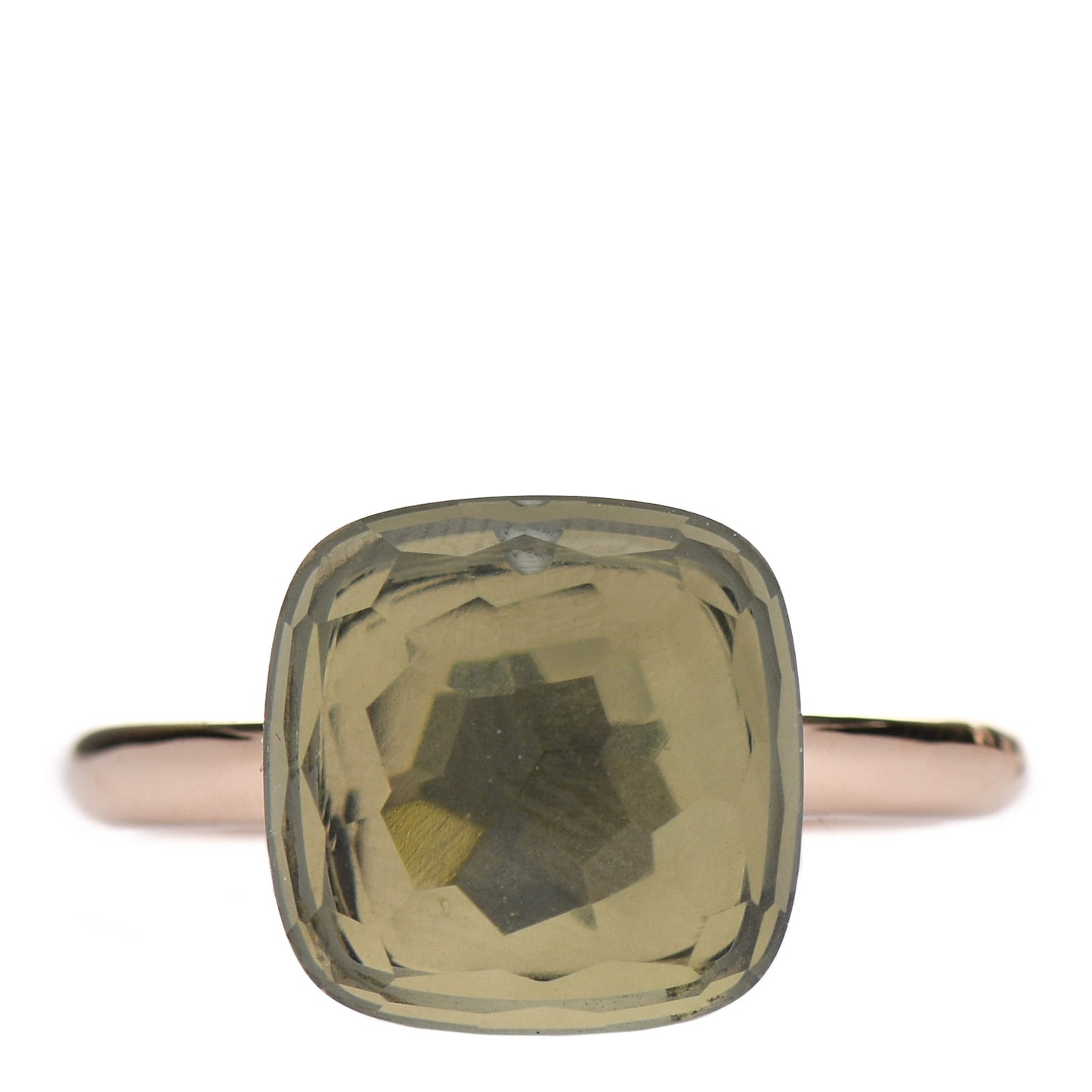 18K Rose Gold Prasiolite Classic Nudo Ring 54 6.75