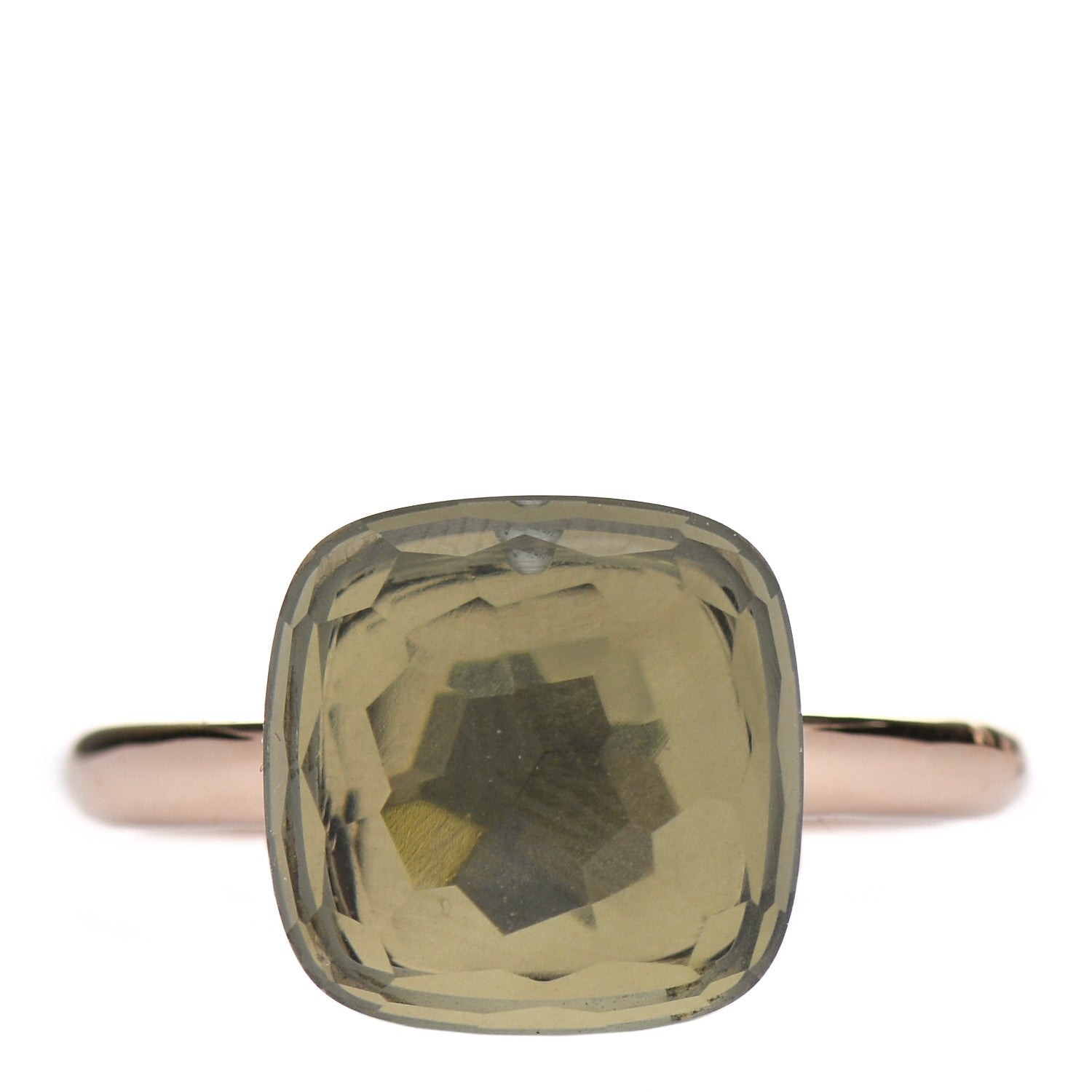 Pomellato 18K Rose Gold Prasiolite Classic Nudo Ring 54 6.75 1 of 7