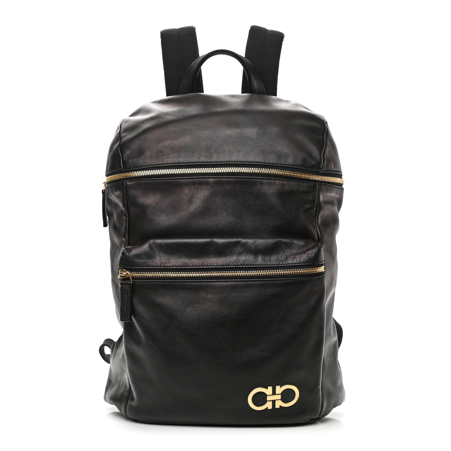 Calfskin Nevada Gancini Backpack Black