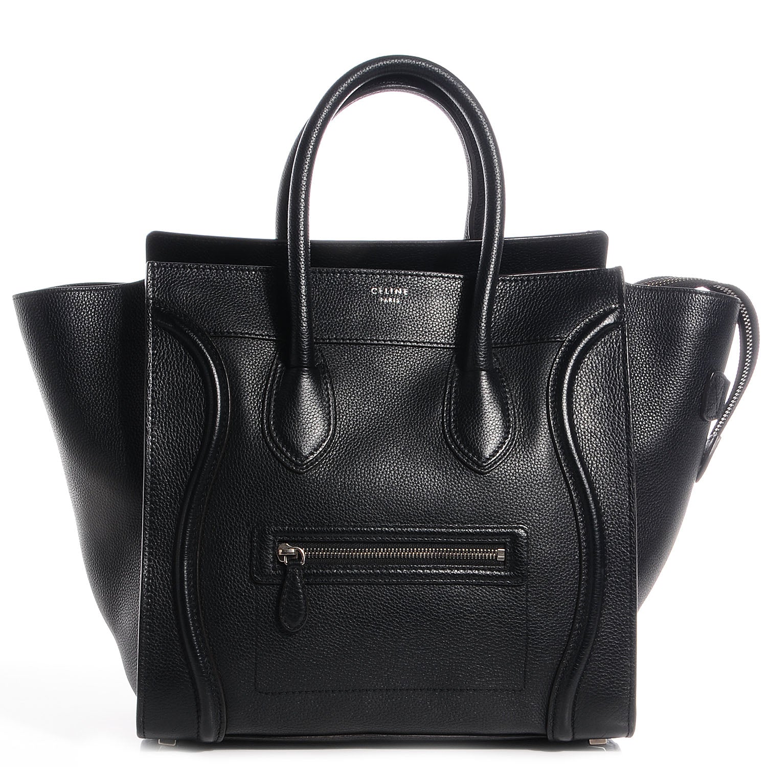 Celine Drummed Calfskin Mini Luggage Black 1 of 10