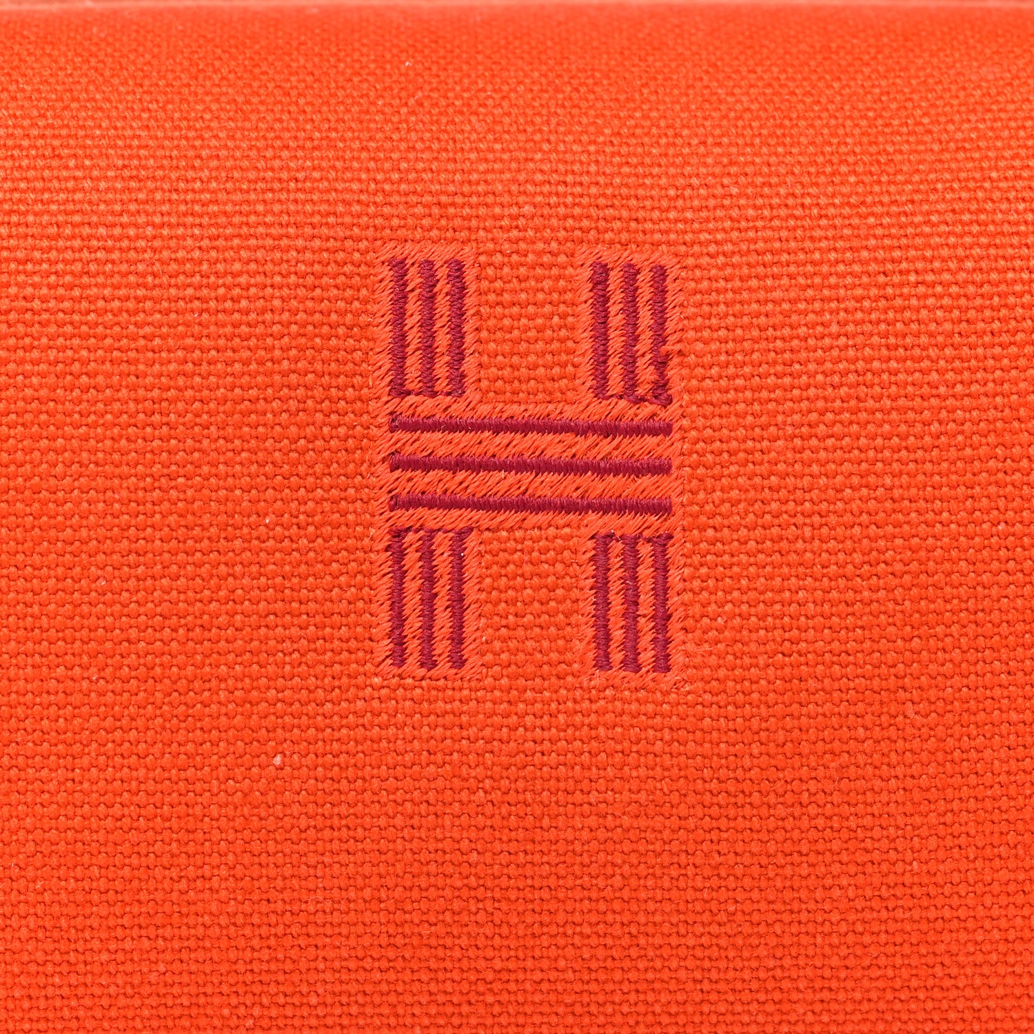 Hermes Canvas Small Bride-A-Brac Pouch Orange Burgundy 7 of 8