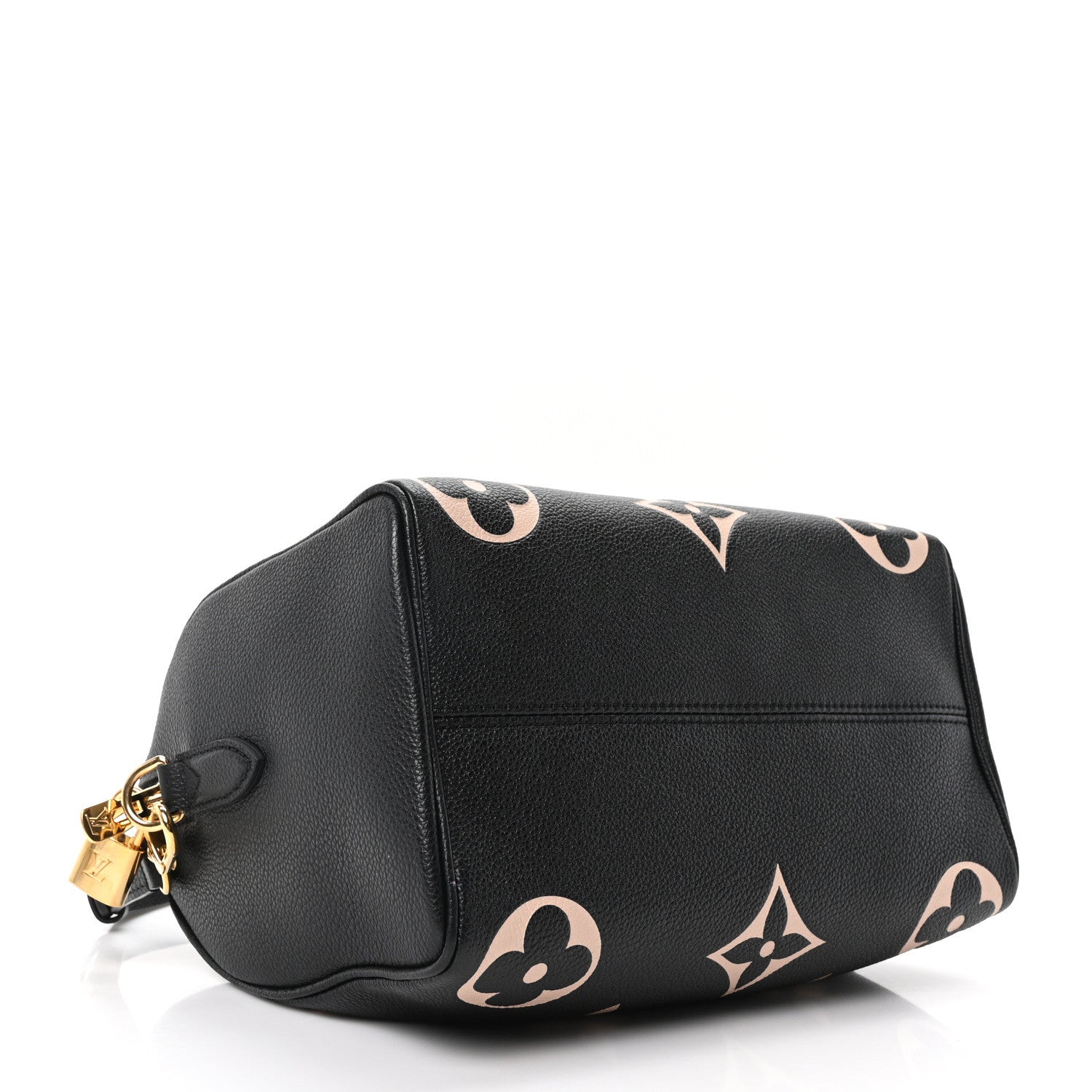 Louis Vuitton Empreinte Monogram Giant Speedy Bandouliere 25 Black Beige 4 of 9
