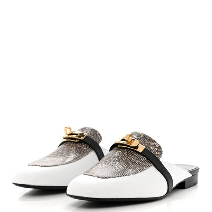 Hermes Lizard Calfskin Oz Mules 37.5 Ombre 3 of 9