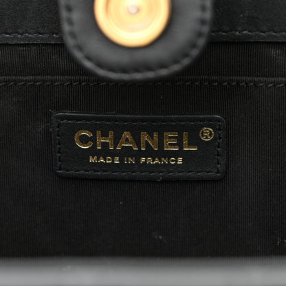 Chanel Calfskin Quilted CC Chain Accordion Tote Black 6 of 12