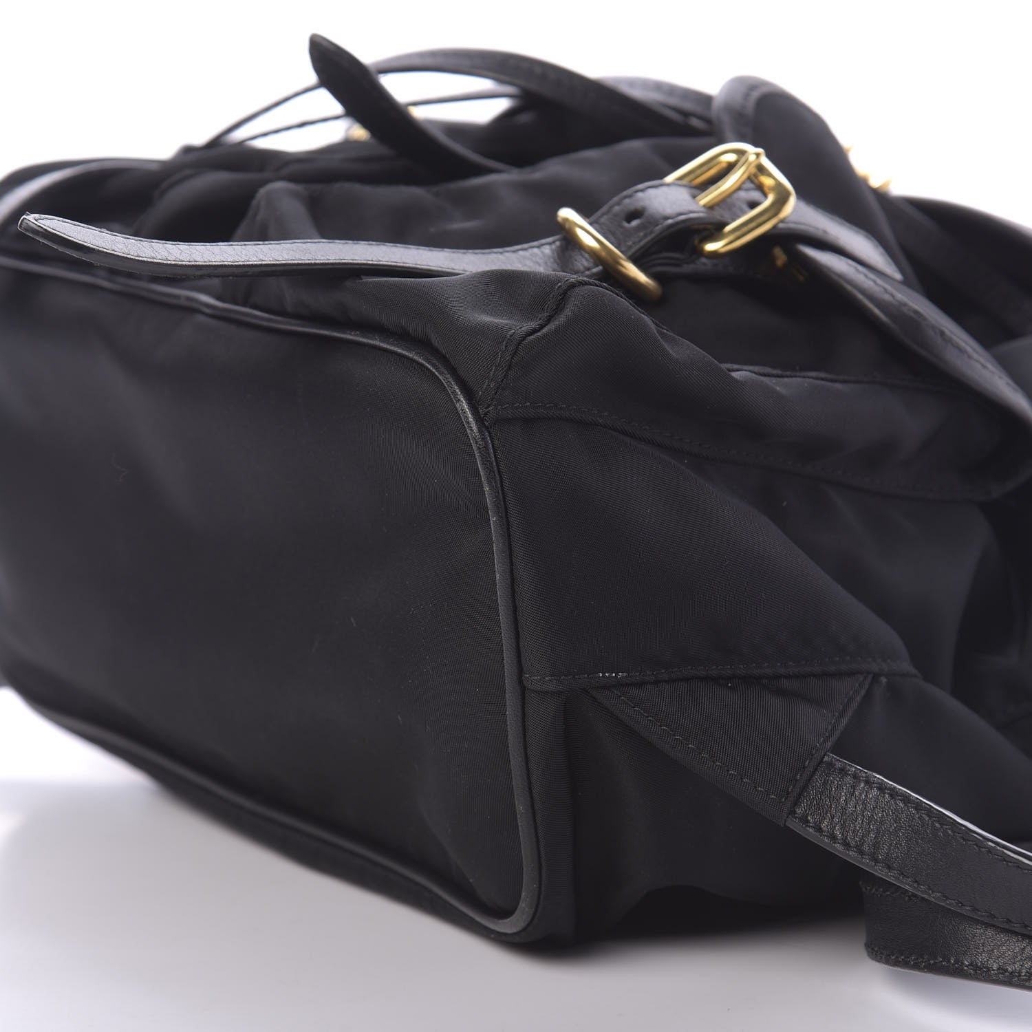 Prada Tessuto Nylon Soft Calfskin Backpack Black 6 of 9