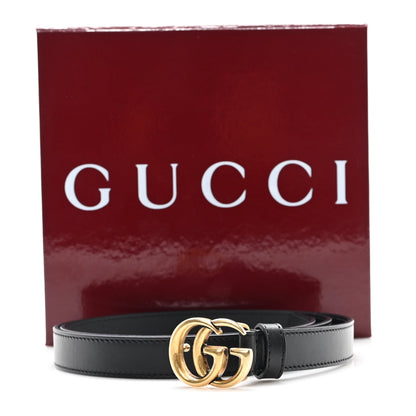 Gucci Calfskin Double G 20mm Belt 95 38 Black 6 of 6