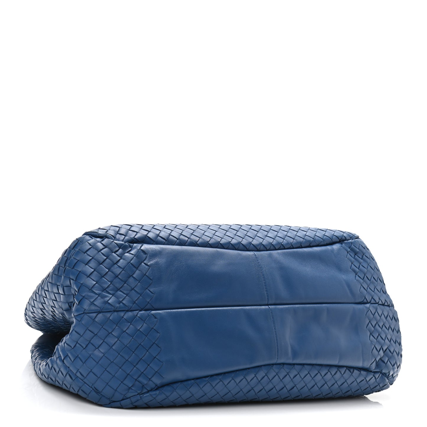 Nappa Intrecciato Campana Hobo Bleutte