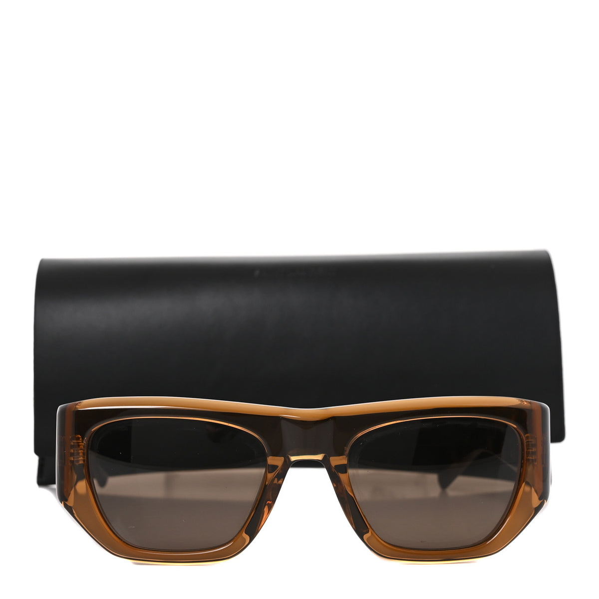 Acetate SL 740 Square Sunglasses Grey Brown Havana