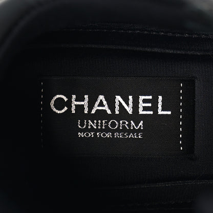 Chanel Lambskin Fabric CC Uniform Sneakers 37 Black 9 of 9