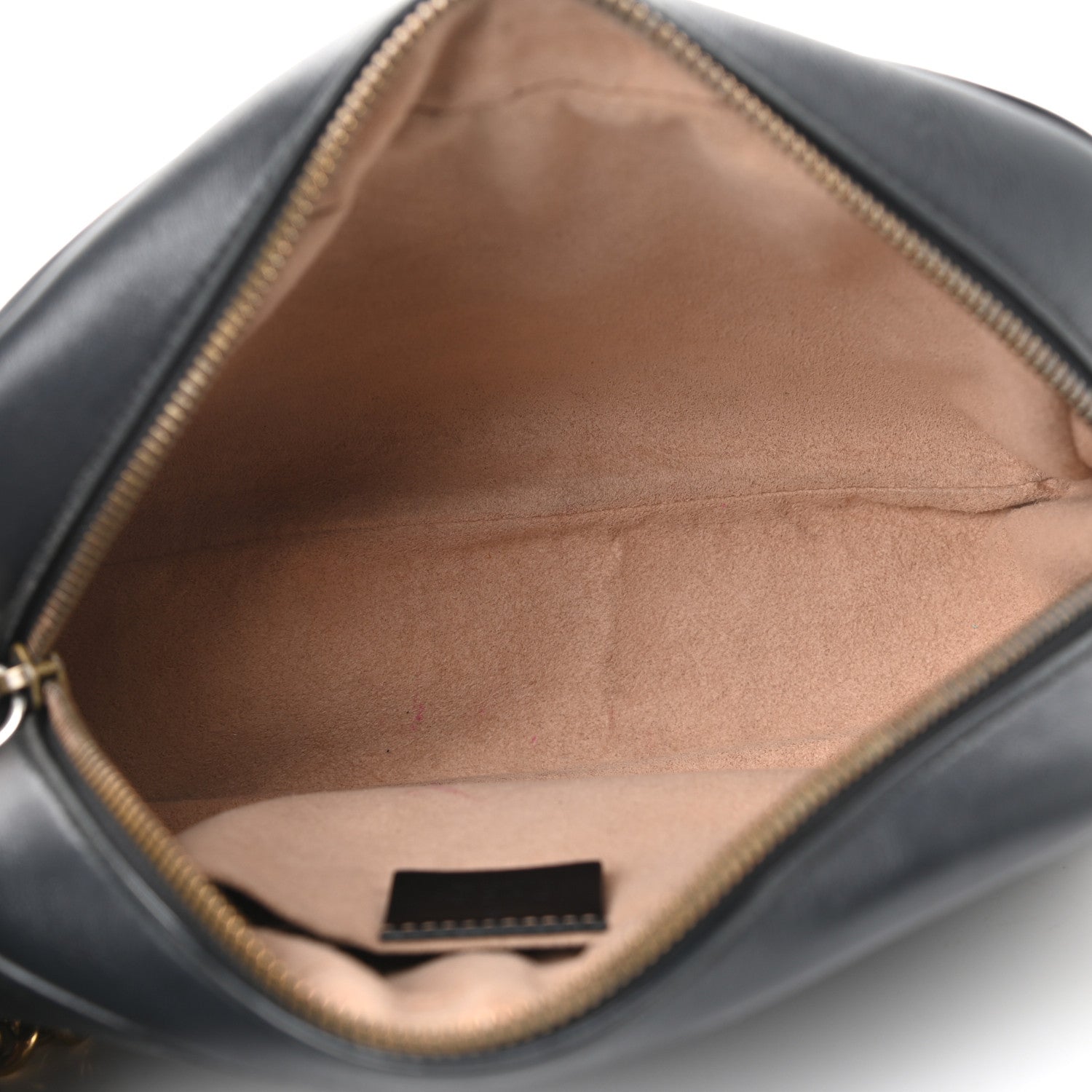 Gucci Calfskin Matelasse Small GG Marmont Chain Shoulder Bag Black 5 of 15