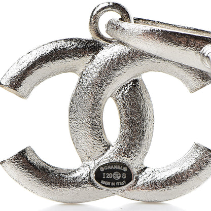 Chanel Crystal Palais Garnier CC Drop Earrings Silver 4 of 5