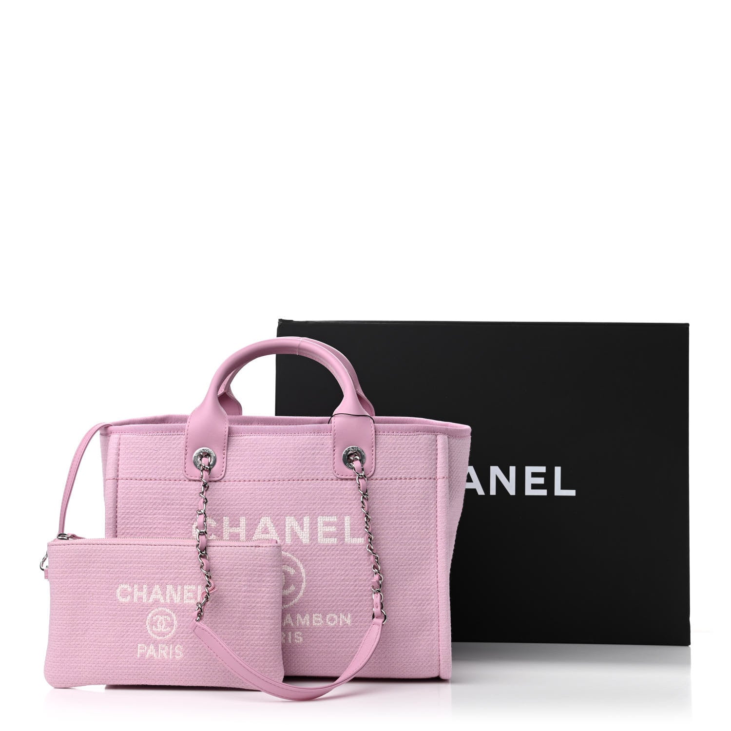 Chanel Mixed Fibers Small Deauville Tote Pink 12 of 12