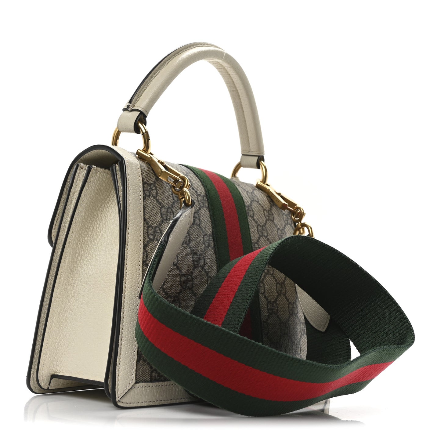 GG Supreme Monogram Small Queen Margaret Top Handle Bag White