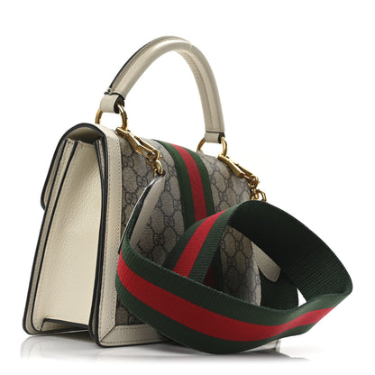 Gucci GG Supreme Monogram Small Queen Margaret Top Handle Bag White 3 of 10