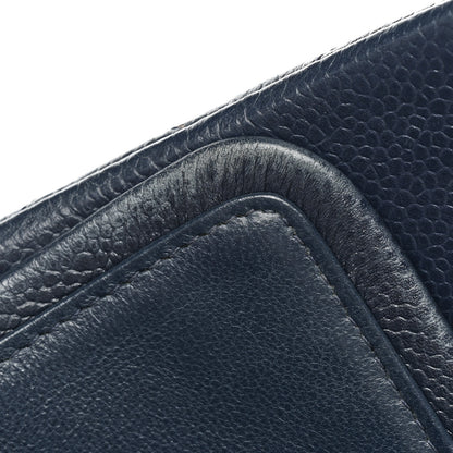 Chanel Caviar Quilted Jumbo Double Flap Navy Blue 9 of 21