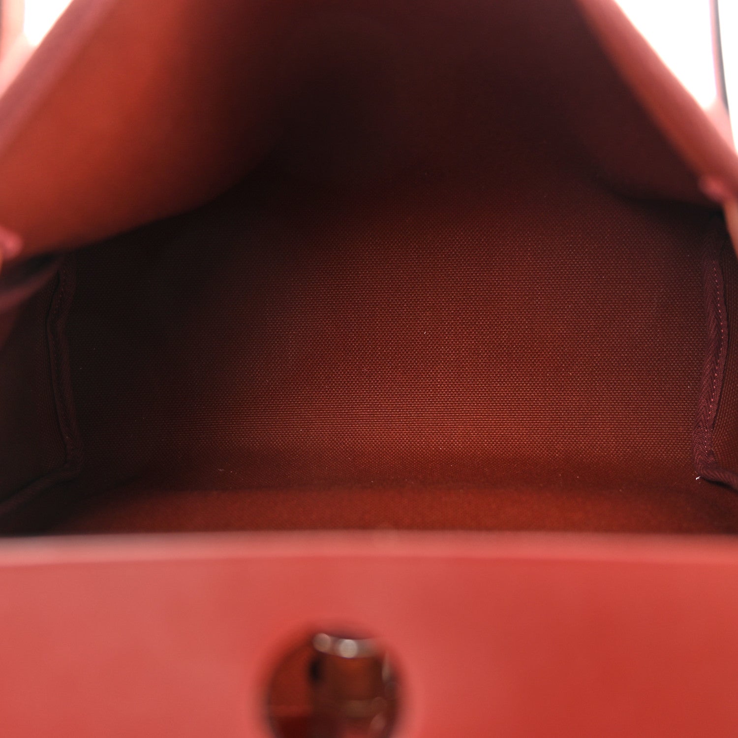 Hermes Toile Militaire Vache Hunter Laque Herbag Zip Retourne 31 PM Rouge H 6 of 12