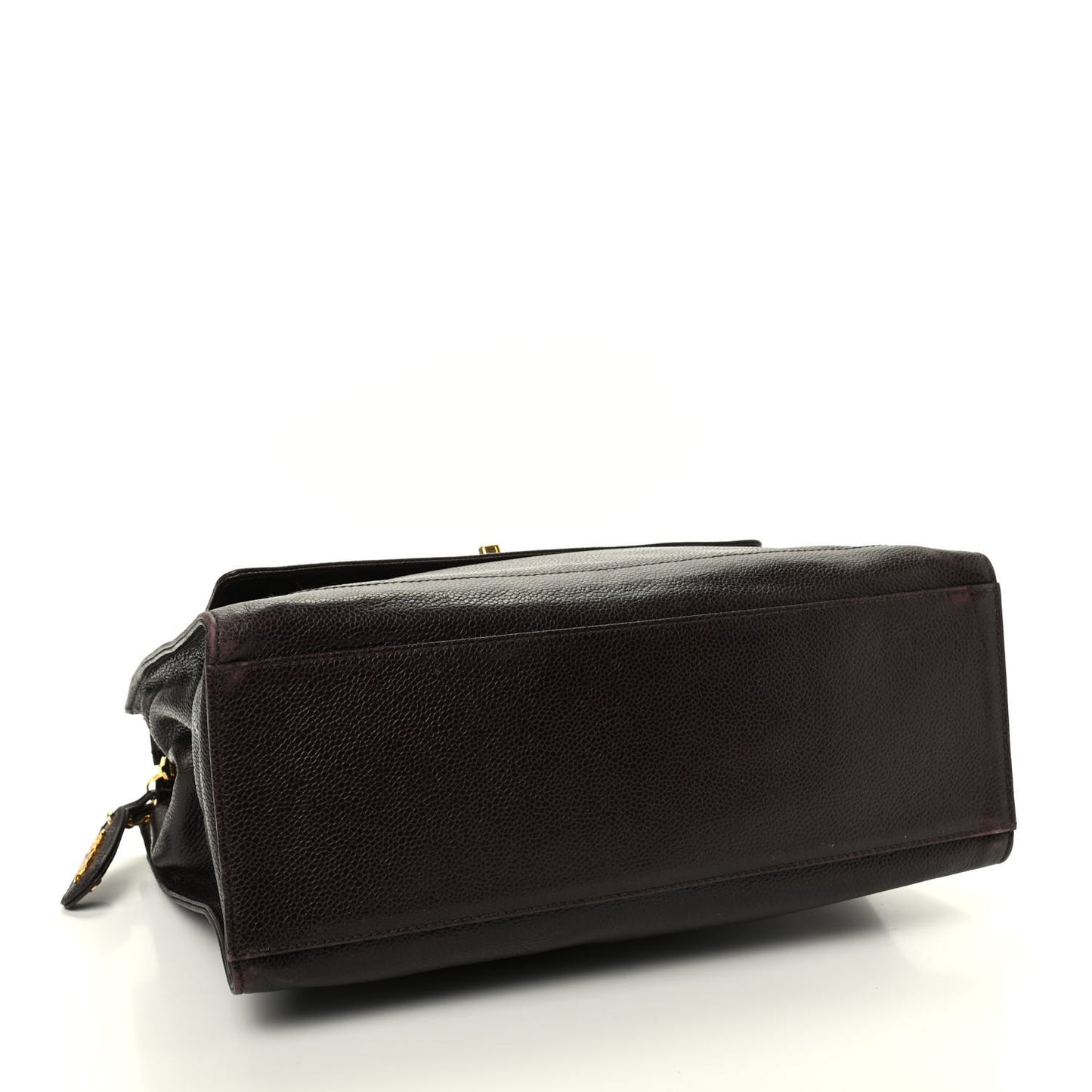 Caviar Flap Shoulder Bag Brown